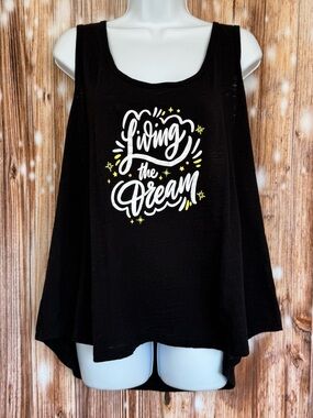 Secret Treasures Livin' the Dream Black Tank Top